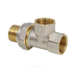Тройник латунь никель Ду 15 (1/2") ВР/ВР/нак/гайка 9030 ГОСТ 32585-2013 Aquasfera 9030-01