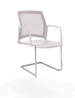 Rewind стул на кантилевере со спинкой-сеткой