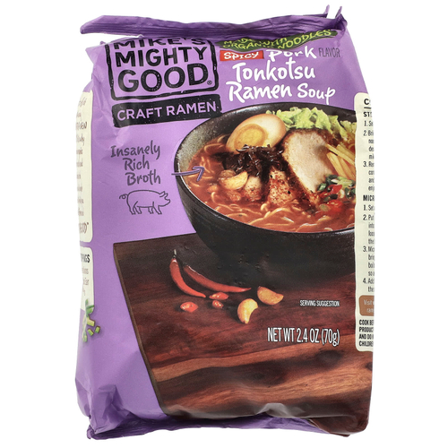 Mike's Mighty Good, Craft Ramen, острый суп тонкоцу из свинины, 70 г (2,4 унции)