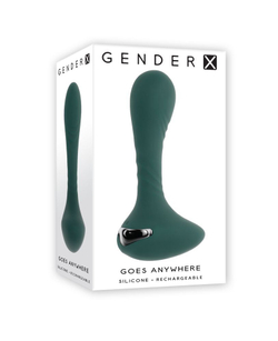 Изумрудный вибромассажёр простаты Goes Anywhere - 12,3 см.