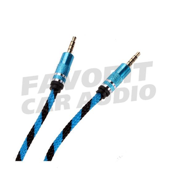 Кабель AUX, Jack 3,5mm(m) - Jack 3,5mm(m) STS ZH-A1613, 1.0м, круглый, силикон, цвет: синий