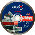 Диск алмазный сплошной KRUGO MASTER по бетону 230х2,6х22,23х10mm, 81082300280