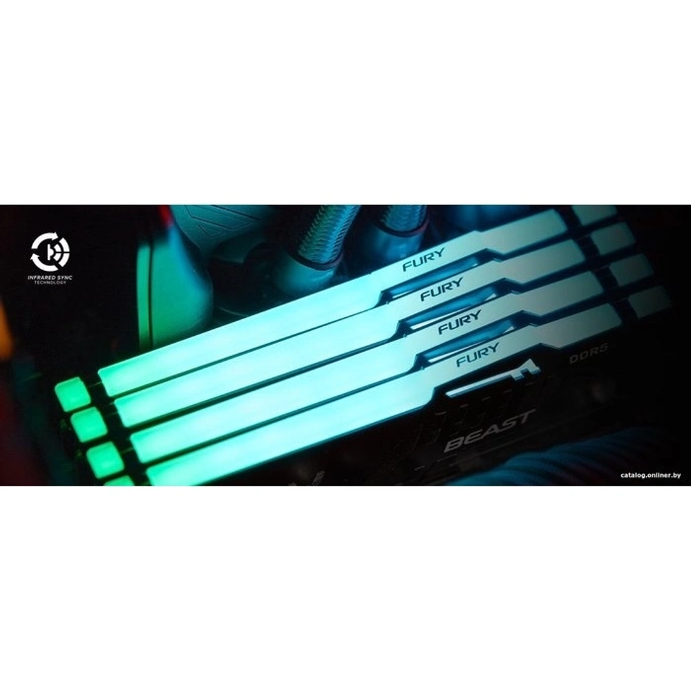 Память оперативная DDR5 Kingston Fury Beast 16GB PC5-38400 DIMM (KF552C40BBA-16)