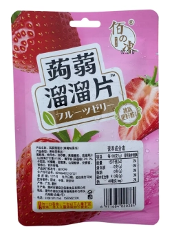 Фруктовое желе с конжаком со вкусом Клубники 100 г * 4 шт