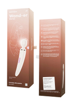 Нереалистичный вибратор Satisfyer Wand-er Woman, ABS пластик, белый, 34 см