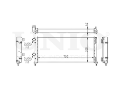 Радиатор охлаждения двигателя UNIO RAD-10112