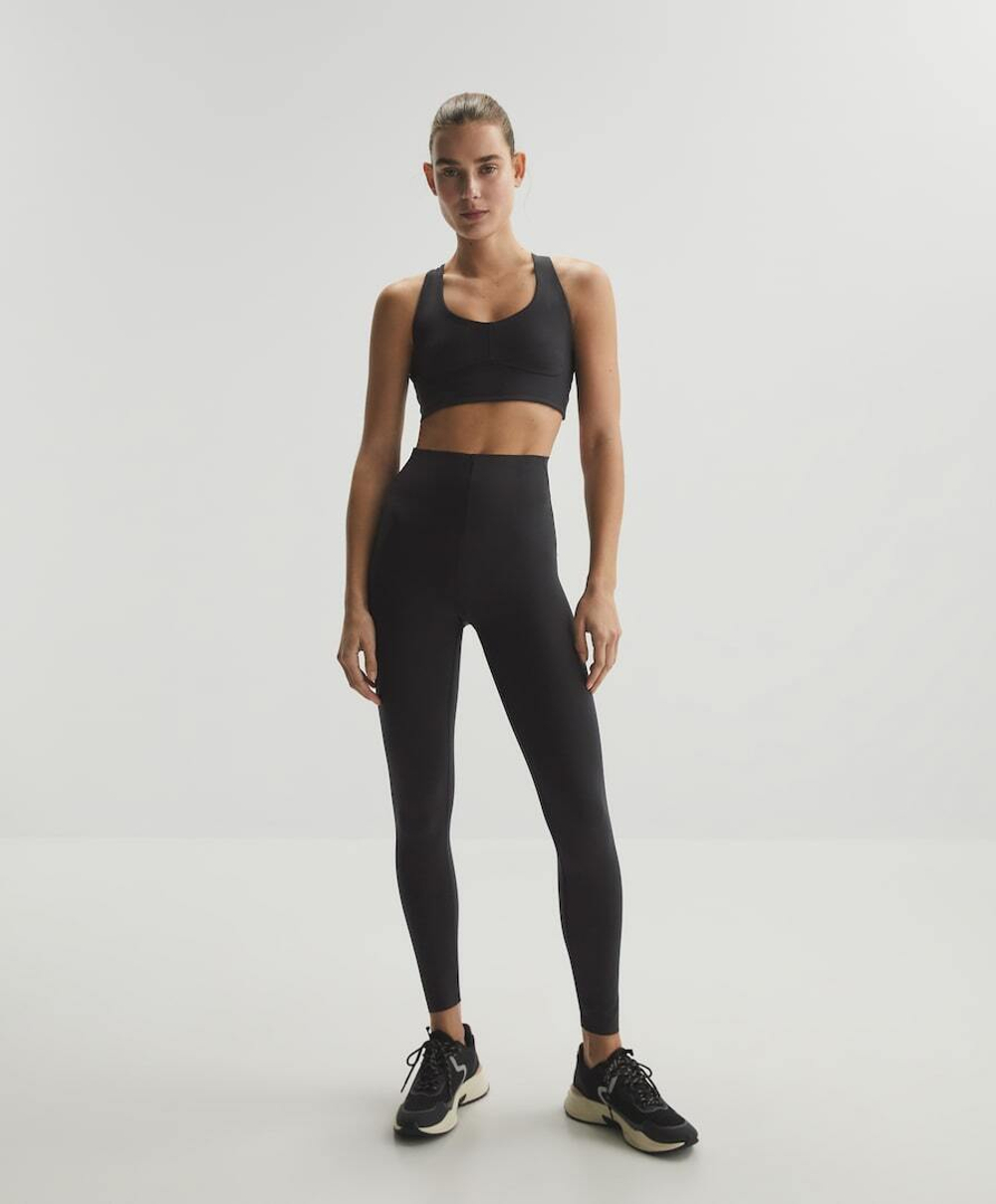 OYSHO Компрессионные легинсы Compressive Core Control длиной до щиколотки, черный