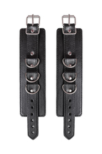 Черные наручники Anonymo на сцепке (Цвет: черный)