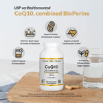 California Gold Nutrition, коэнзим Q10, убихинон класса USP с экстрактом чёрного перца Bioperine®, улучшенная биодоступность, 100 мг, 150 растительных капсул