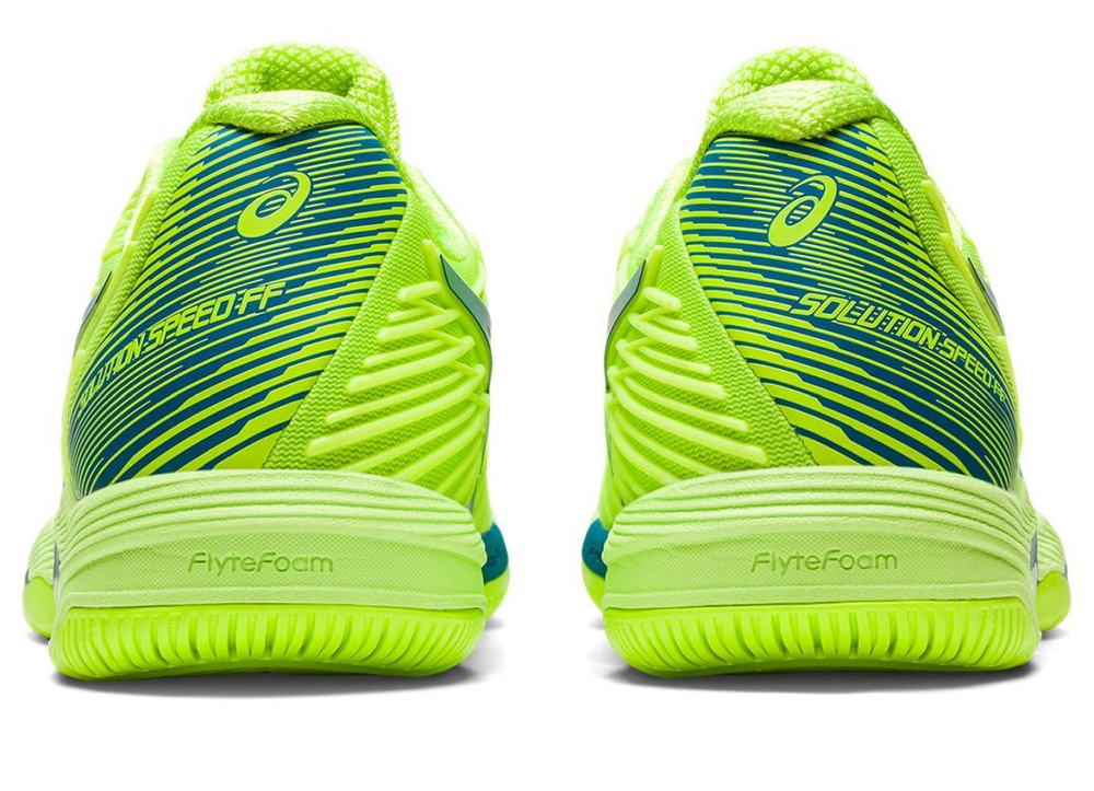 Женские Кроссовки теннисные Asics Solution Speed FF 2 - hazard green/reborn blue