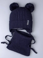 Шапка для мальчика со снудом осенняя