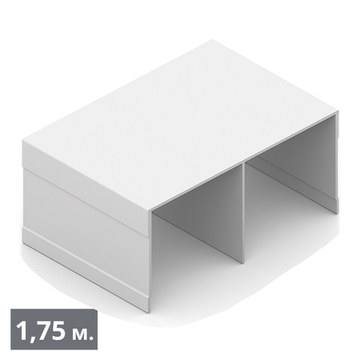 ЭКО Направляющая верхняя двухполозная (1,75 м) белый глянец (RAL) (AE0492) Aristo (Акция)