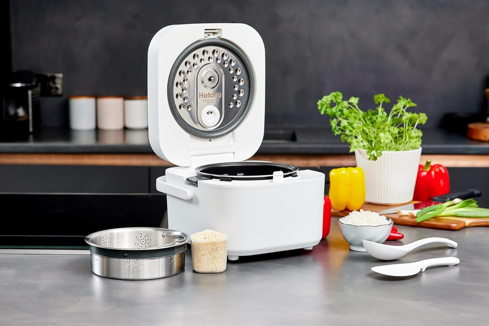 Yum Asia Рисоварка Hotaru Rice Cooker, 3 чашки, 0.54 л ( Slate Grey)