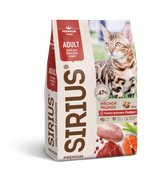 Сухой корм Sirius Adult для взрослых кошек, мясной рацион, 10 кг