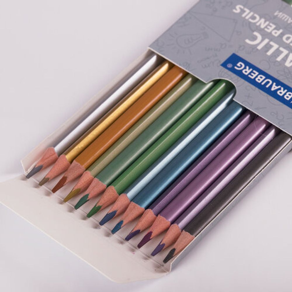 Карандаши цветные BRAUBERG, 60 цветов (Базовые, Металлик, Неон, Пастель, Телесные), 181792