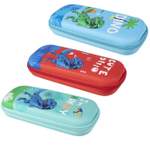 Пенал EVA Alingar, 1 отделение 1 откидная планка, карман сетка, молния, объемный рисунок, 95 х 220 мм, "Динозавры" (крас,голуб, бирюз)