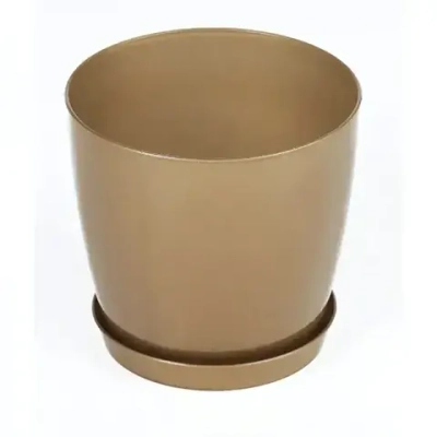 Кашпо Фиоре круглое 8 л бронзовый 216х202мм