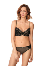 Пуш-ап бюстгальтер с ажуром на чашках (Размер: 70D) (Цвет: кремовый)