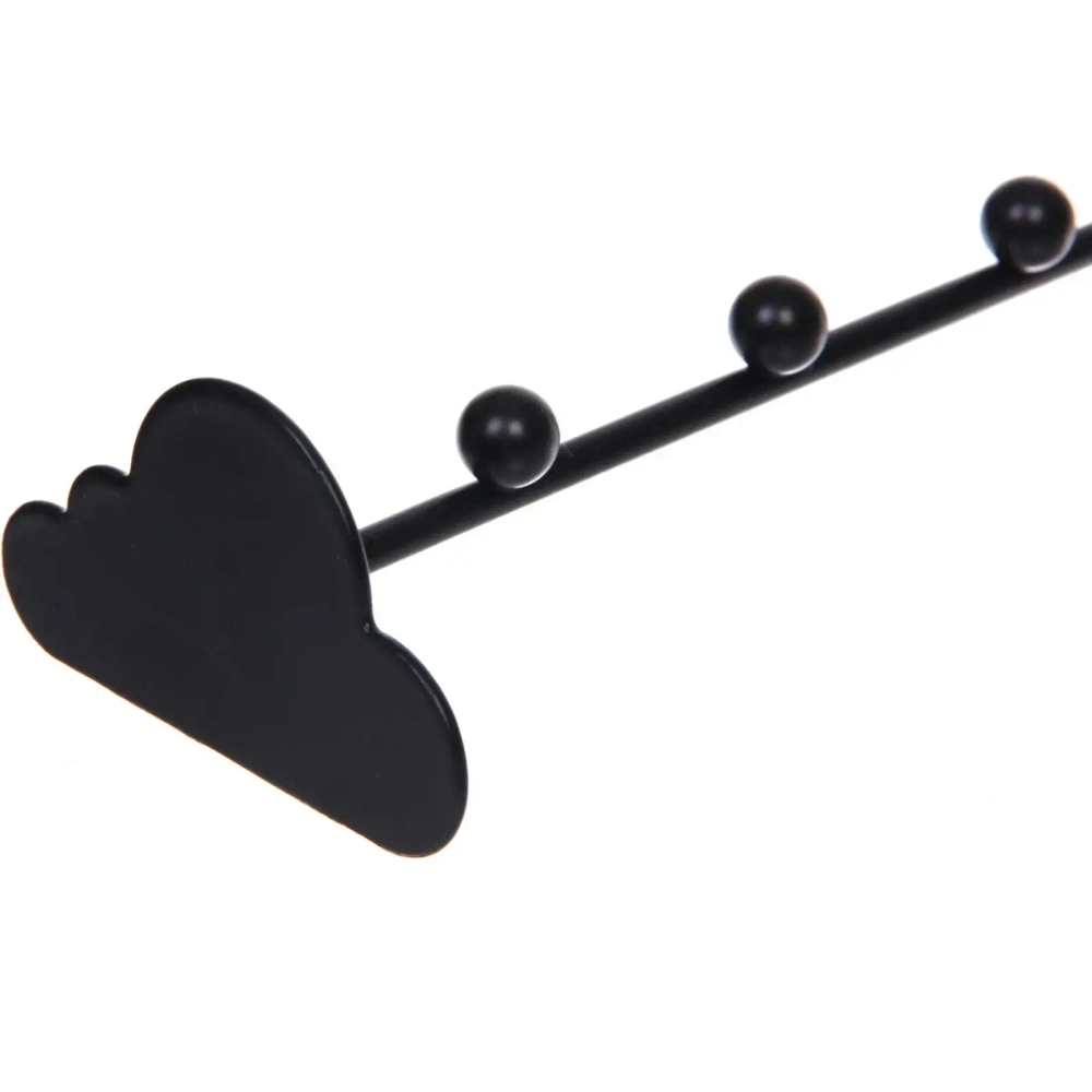 Вешалка металлическая надверная «ФАРГО», цвет черный, 27*6.1*3.6см (лейбл)