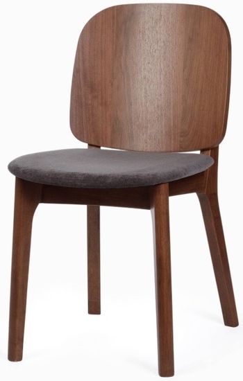 Стул Cora деревянный, сиденье из серой ткани