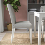 Стол+6 стульев - STRANDTORP  / BERGMUND IKEA/ СТРАНДТОРП/БЕРГМУНД ИКЕА, 205х95х75 см, серый/белый