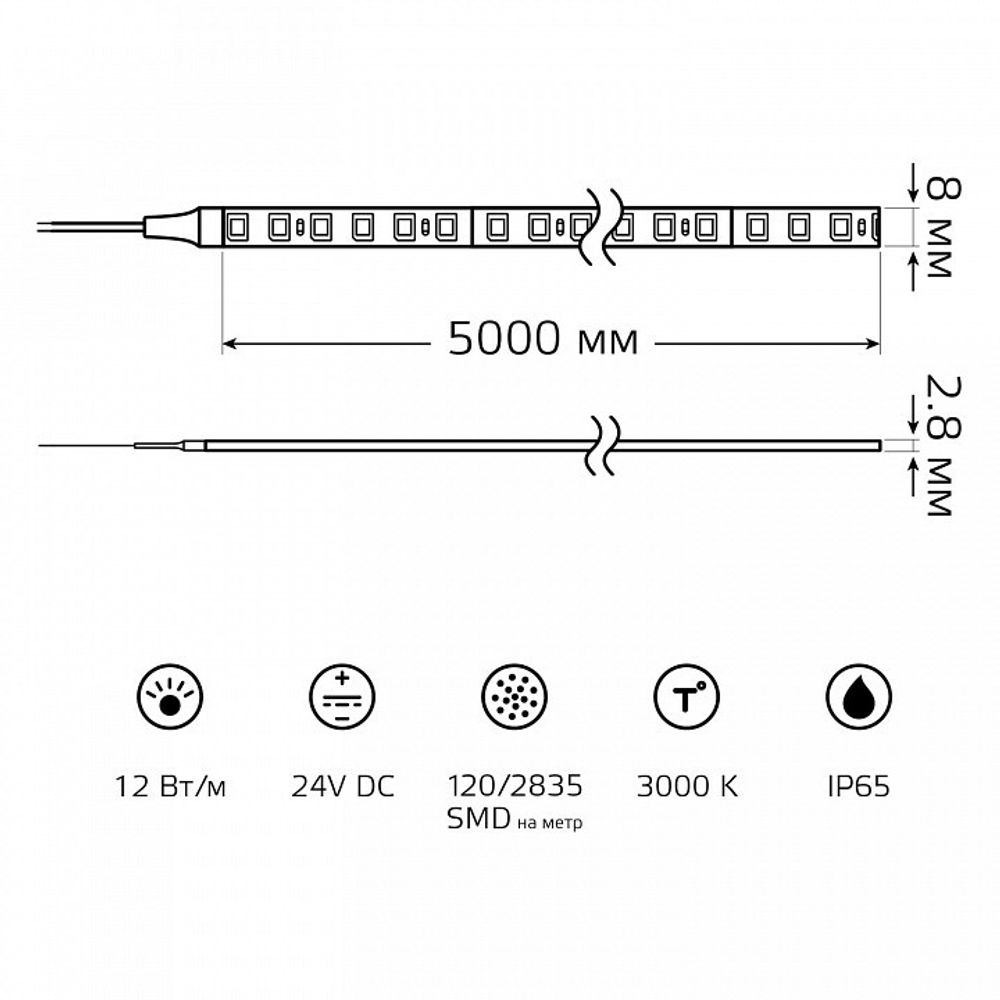 Лента светодиодная Gauss  23637432010