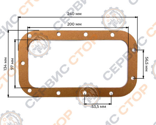 Прокладка крышки блока нижней (поддона) - 190N/195N