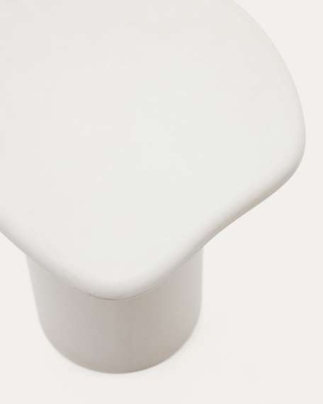 Приставной столик Macarella 48x47 см, белый цемент 