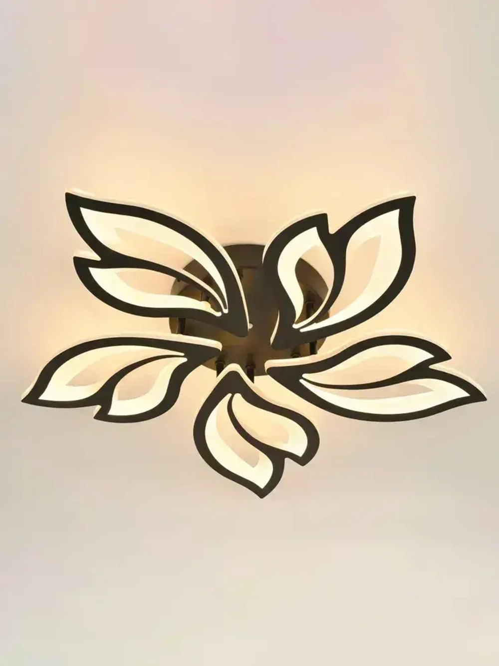 Люстра потолочная светодиодная с пультом ДУ Rivoli черная LED 120 Вт 3000 - 6000 К, светильник на кухню, в детскую, в спальню