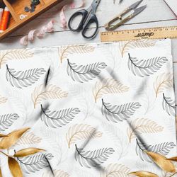 Ткань бифлекс аккуратные контурные листья