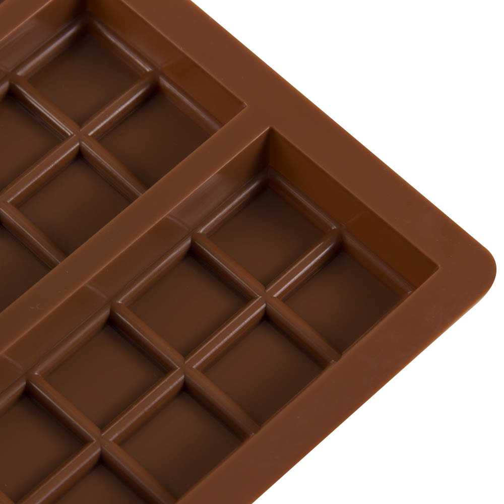 Форма силиконовая для шоколада "Шоколадные плитки" 25*16,5 см, 6 ячеек