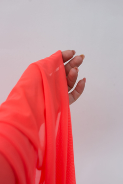 Сетка эластичная оранжевая неоновая метражом