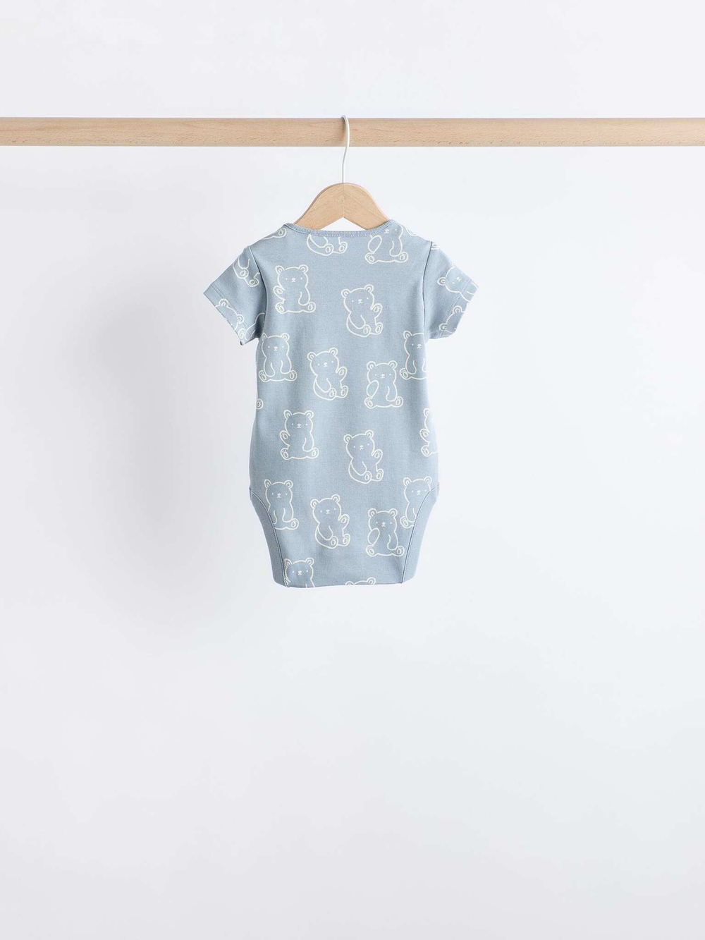 Боди с коротким рукавом для малышей Next N27-279, 5 шт., Молочный, Голубой