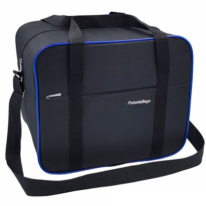 Сумка дорожная для ручной клади Pobedabags Стандарт синий кант 36х30х27