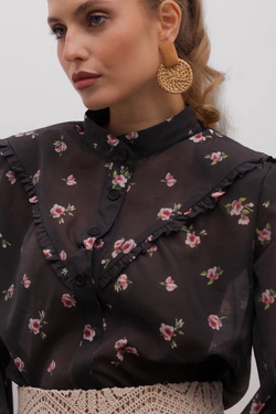 Блейзер из шелкового батиста на пуговицах