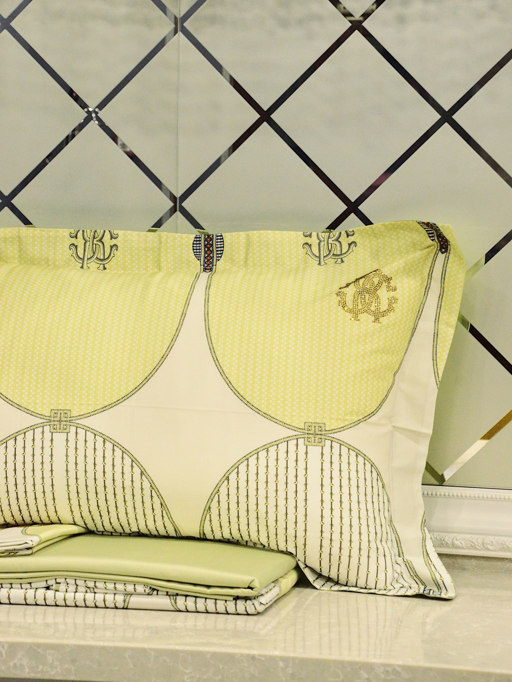 Постельное белье Roberto Cavalli Chess Lemon