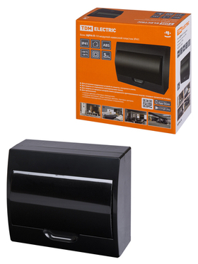 Бокс ЩРН   -П-10 модулей навесной пластик IP41, Антрацит TDM SQ0901-0903