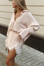 Рубашка в пижамном стиле light pnk