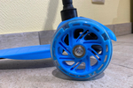 SS1NBAG/Самокат 3кол.Slider в/п.кол.PU синий,св.d120мм.d75мм.выс.рул53-72см.,платф30*10,5