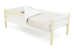 Детская кровать тахта с бортиком и ящиками Бельмарко Svogen бежево белый