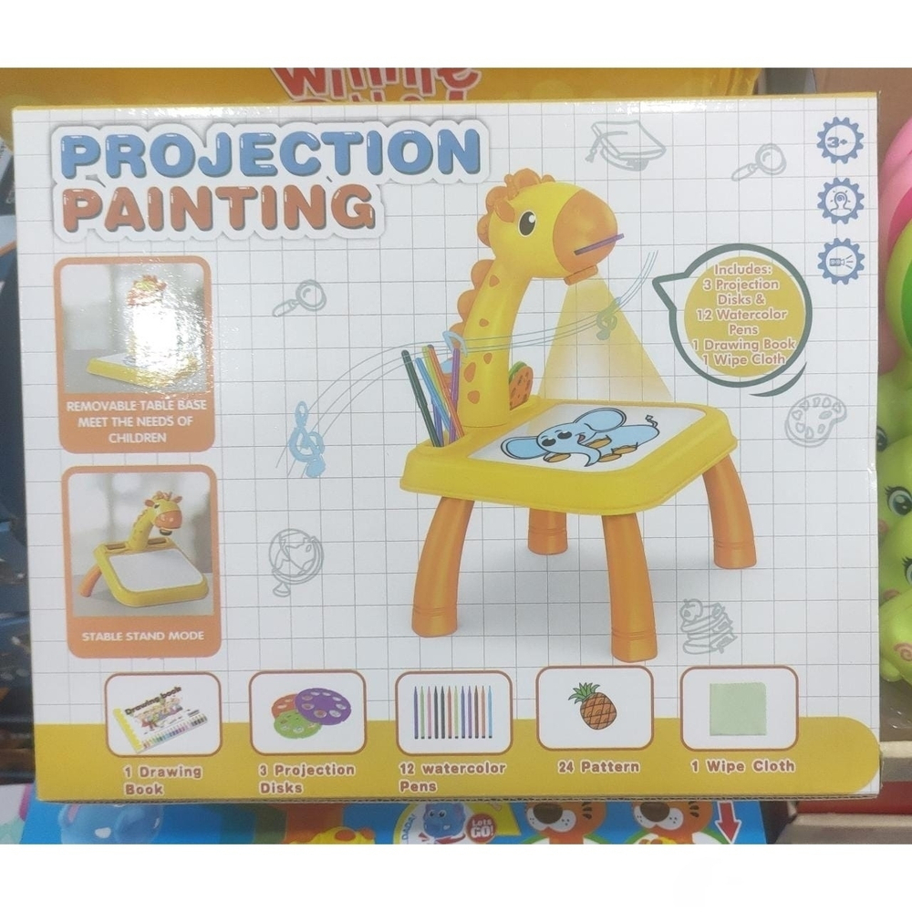 Детский столик для рисования с проектором, стол - мольберт "Projector Painting, Projection Painting"