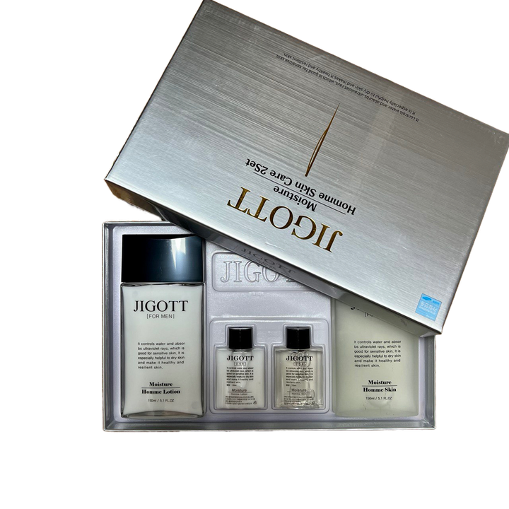 Набор для ухода за лицом Jigott Moisture Homme Skin Care 2 Set для мужчин (лосьон, тоник)