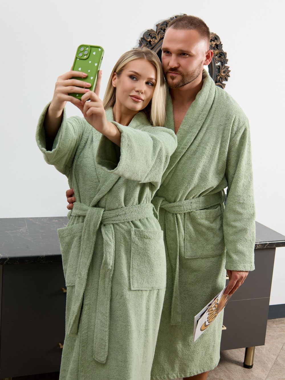 Халат мужской Комфорт-4 Виотекс СВ.- ОЛИВКОВЫЙ