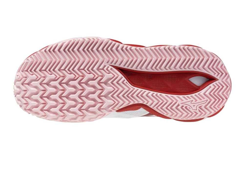 Женские теннисные кроссовки Mizuno Wave Enforce Tour 2 CC - white/pinkesque/barbados cherry