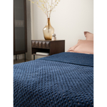 Покрывало стеганое бархатное темно-синего цвета Russian North, 230х250 см
