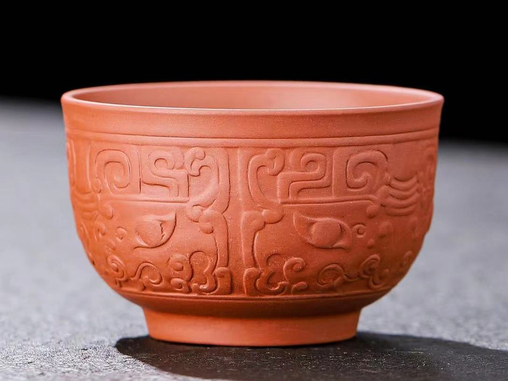 268133 Пиала ИСИН "Майя", 75мл, глина, красная