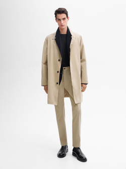 Massimo Dutti Хлопковые облегающие брюки, норка