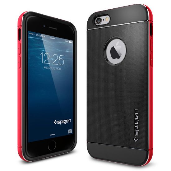 Sgp Spigen Case Neo Hybrid Metal Red Metal SGP11040 - Противоударная, металлическая накладка-гибрид премиум класса для iPhone 6 / 6S