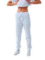 Джоггеры медицинские женские Dr. Nice DRN321 с манжетами на резинке, голубой, 52