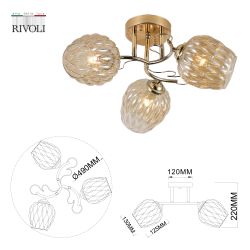 Люстра Rivoli Alexia 9115-303 3 х Е27 40 Вт модерн
